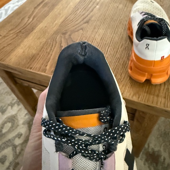 On Running Sneakers in Orange and Cream - Picture 3 of 4